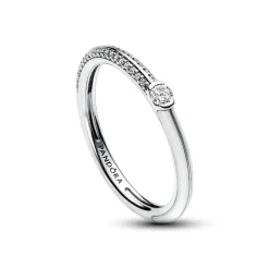 Pandora Bague<Anneau Double Blanc et Pavé ME