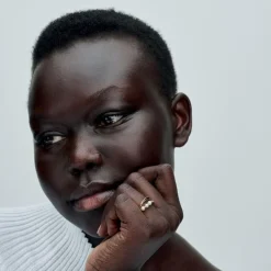 Pandora Bague<Anneau Double de Forme Organique et Perles de Culture