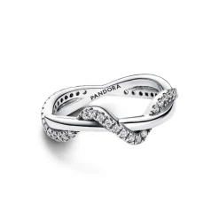 Pandora Bague<Anneau Vague Entrelacs Scintillant
