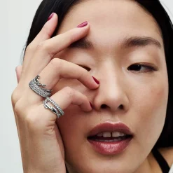 Pandora Bague<Anneau Vague Entrelacs Scintillant