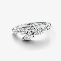 Pandora Bague<Bague Anneau Chevauchement Scintillant - Timeless