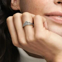 Pandora Bague<Bague argentée Tiare Royale Micro-Perlée