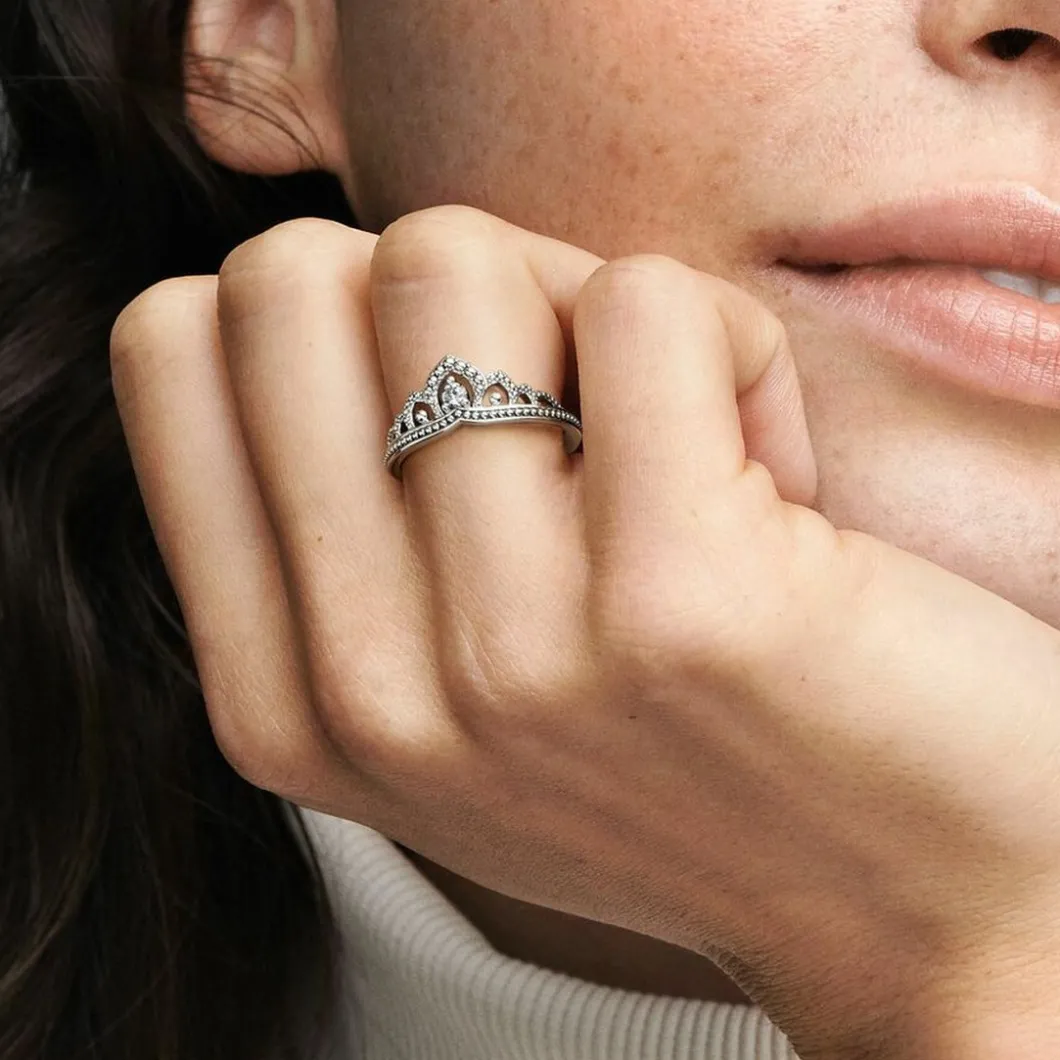 Pandora Bague<Bague argentée Tiare Royale Micro-Perlée