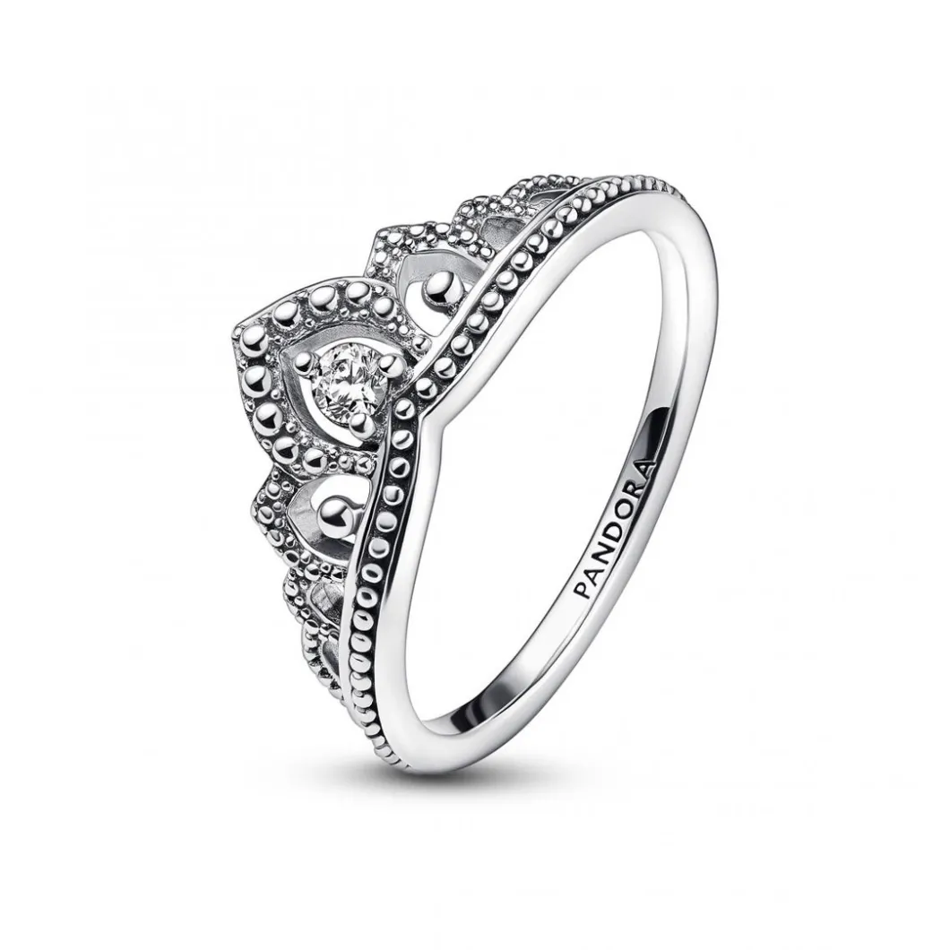 Pandora Bague<Bague argentée Tiare Royale Micro-Perlée