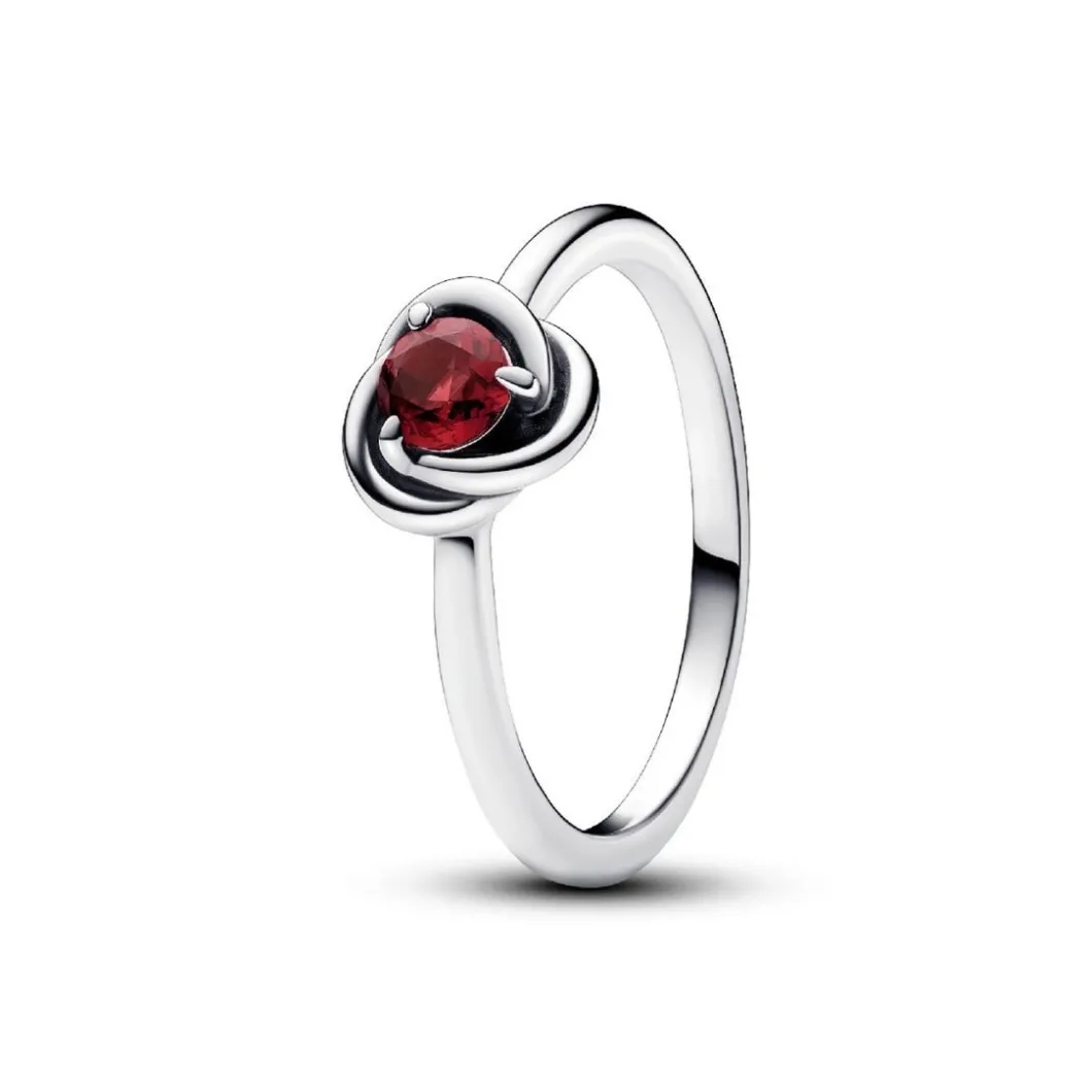 Pandora Bague<Bague Cercles de l’Éternité Rouge Ardent