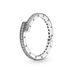Pandora Bague<Bague Chevauchante Scintillante Signature - Argent