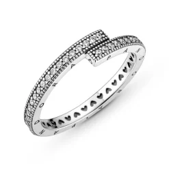 Pandora Bague<Bague Chevauchante Scintillante Signature - Argent