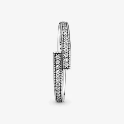 Pandora Bague<Bague Chevauchante Scintillante Signature - Argent
