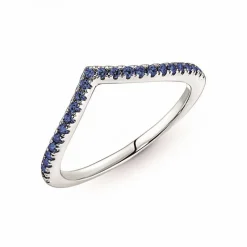 Pandora Bague<Bague Chevron Bleue Timeless - Argent
