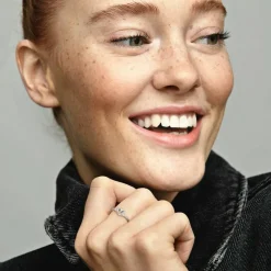 Pandora Bague<Bague Chevron Cœur Vœu Scintillant Timeless - Argent