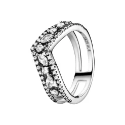 Pandora Bague<Bague Chevron Double Marquise Scintillante Timeless - Argent