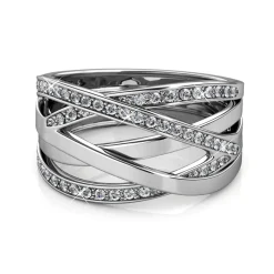 MYC-Paris Bague<Bague Criss Cross Finition Argentée