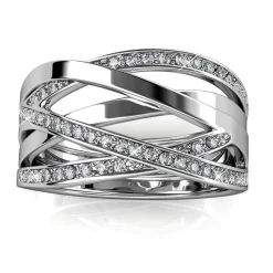 MYC-Paris Bague<Bague Criss Cross Finition Argentée