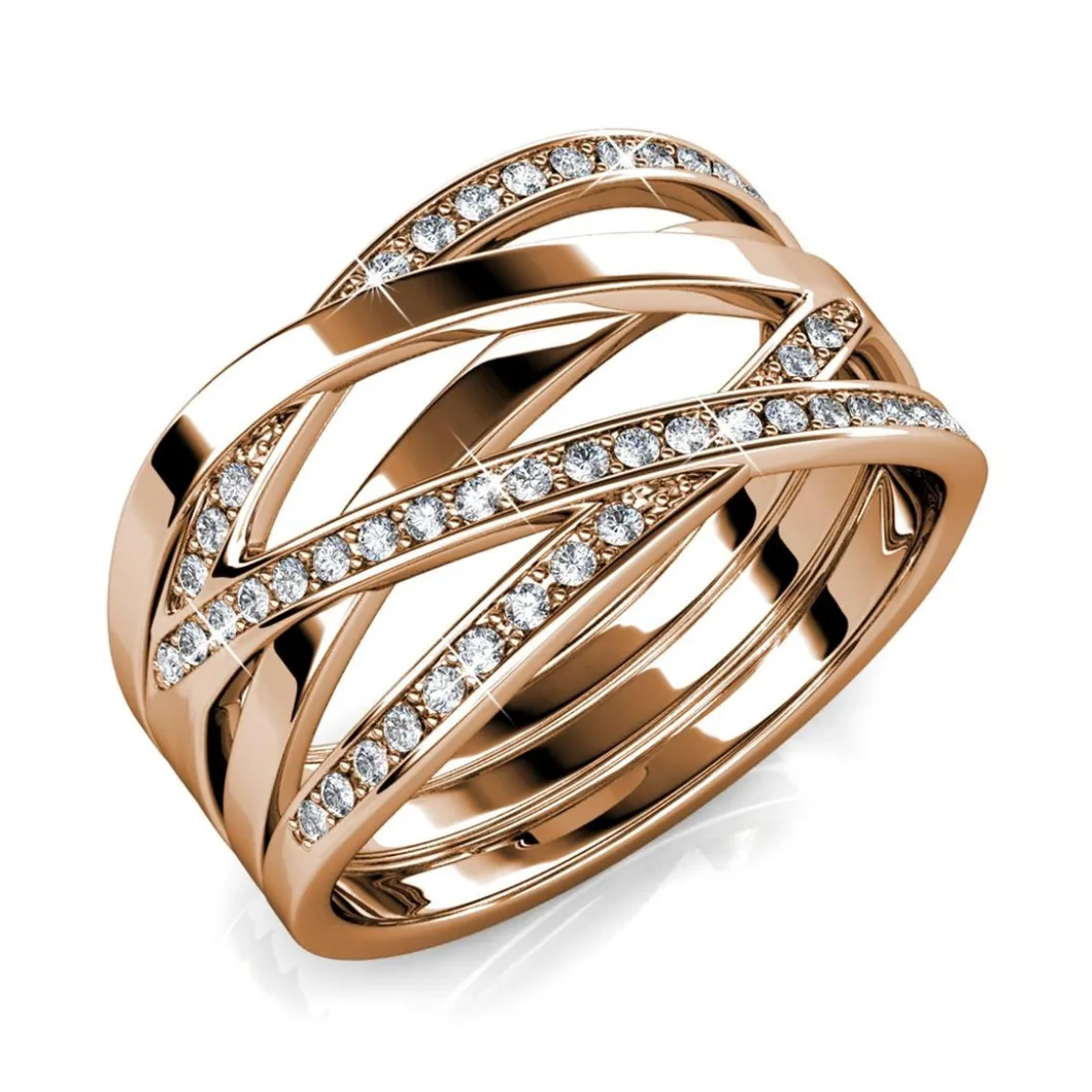 MYC-Paris Bague<Bague Criss Cross Finition Or Rose