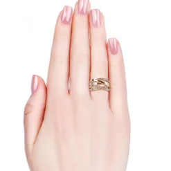 MYC-Paris Bague<Bague Criss Cross Finition Or Rose