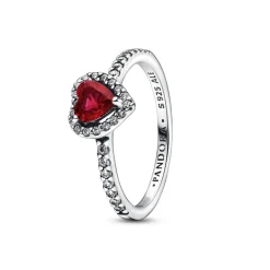Pandora Bague<Bague Cœur Surélevé Rouge Scintillant