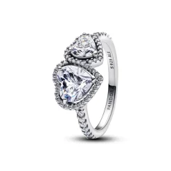 Pandora Bague<Bague Cœurs Halo Scintillant