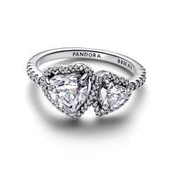Pandora Bague<Bague Cœurs Halo Scintillant