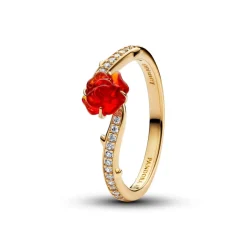 Pandora Bague<Bague Disney La Belle et La Bête Rose Enchantée