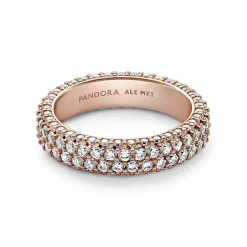 Pandora Bague<Bague Double Rang Pavé - Timeless
