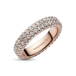 Pandora Bague<Bague Double Rang Pavé - Timeless