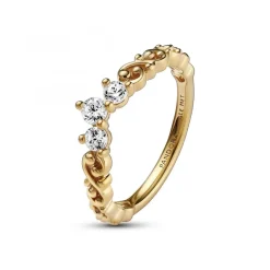 Pandora Bague<Bague en métal doré à l'or fin 585/1000 Tiare Volute Royale