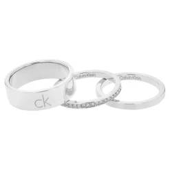 Calvin Klein Bijoux Bague<Bague femme Ck Trio - 35000794 Acier Argent
