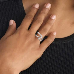 Calvin Klein Bijoux Bague<Bague femme Ck Statement Links - 35000751 Acier Argent