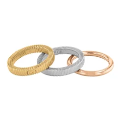 Calvin Klein Bijoux Bague<Bague femme Calvin Klein Playful Repetition - 35000027 Acier Argent, Doré rose