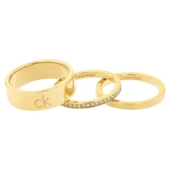 Calvin Klein Bijoux Bague<Bague femme Ck Trio - 35000795 Acier Doré