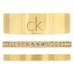 Calvin Klein Bijoux Bague<Bague femme Ck Trio - 35000795 Acier Doré