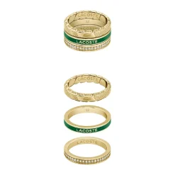 Lacoste Bague<Bague Femme Trila - 2040282 Acier Doré, Vert
