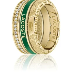 Lacoste Bague<Bague Femme Trila - 2040282 Acier Doré, Vert