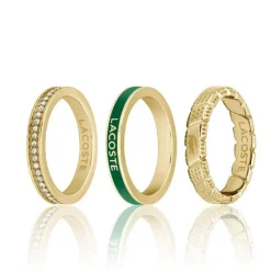 Lacoste Bague<Bague Femme Trila - 2040282 Acier Doré, Vert
