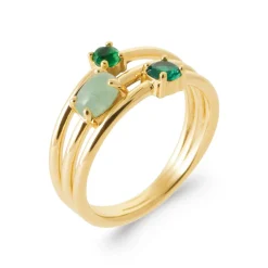 Maison de la Bijouterie Bague<Bague femme YUWZU50 Plaqué or Oxyde de Zirconium