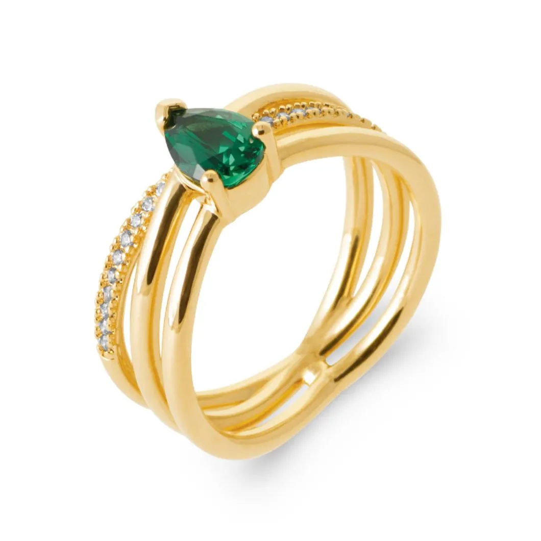 Maison de la Bijouterie Bague<Bague femme YUW3350 Plaqué or Oxyde de Zirconium