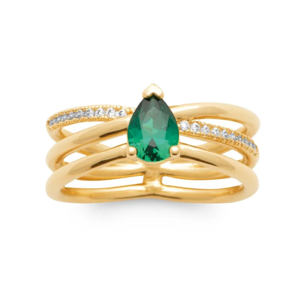 Maison de la Bijouterie Bague<Bague femme YUW3350 Plaqué or Oxyde de Zirconium