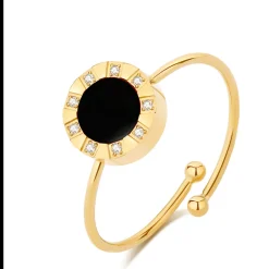 Pixies Bijoux Bague<bague femme - PRA0002-1BKO Acier Noir