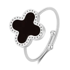 Pixies Bijoux Bague<Bague femme - PRA0011-2BKO Acier Noir