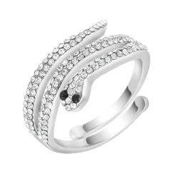 So Charm Bijoux Bague<Bague Femme So Charm - BD2607-ARGENT-DIAMANT - Bague Femme Serpent