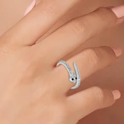 So Charm Bijoux Bague<Bague Femme So Charm - BD2366-ARGENT-DIAMANT - Bague Femme Serpent