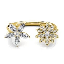 MYC-Paris Bague<Bague Fraternal Bloom DR0014-G - Doré Et Cristal