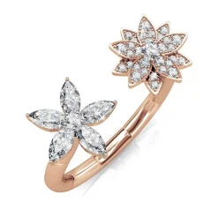 MYC-Paris Bague<Bague Fraternal Bloom DR0014-RG - Or Rosé Et Cristal