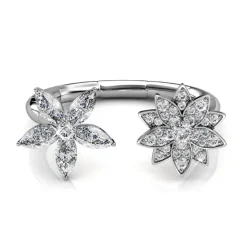 MYC-Paris Bague<Bague Fraternal Bloom DR0014-S - Argenté Et Cristal