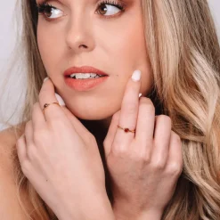 Sloya Bague<Bague Gemia En Pierre Grenat Plaqué Or Rouge