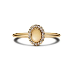 Pandora Bague<Bague Halo Ovale Gravable