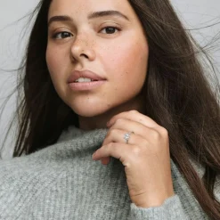 Pandora Bague<Bague Halo Scintillant Carré Timeless - Argent