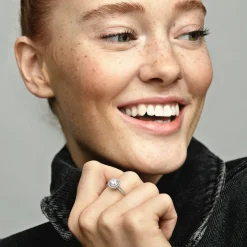 Pandora Bague<Bague Halo Scintillant Rond Timeless