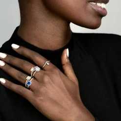 Pandora Bague<Bague Halo Scintillant Rond Timeless