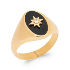 Maison de la Bijouterie Bague<Bague homme YU0600W Plaqué or Agate